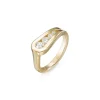 Daphne Pinky Ring in Yellow Gold with Diamonds