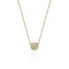 Mini Diamond Disc Necklace in 14K Yellow Gold