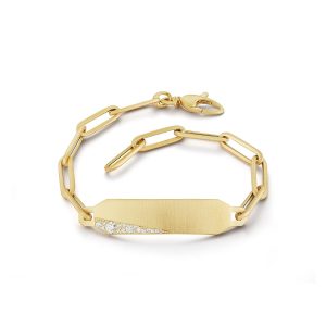 Small ID Bracelet in 18K Yellow Gold