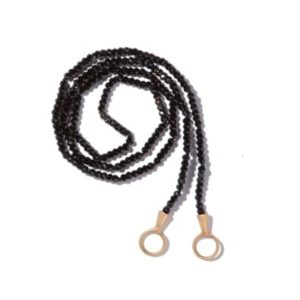 Itty Bitty Black Spinel Strand in 14K Yellow Gold -18"
