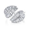 Palm Leaf Ring in 18K White Gold - Size 6