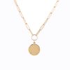 Token Necklace in 14K Yellow Gold