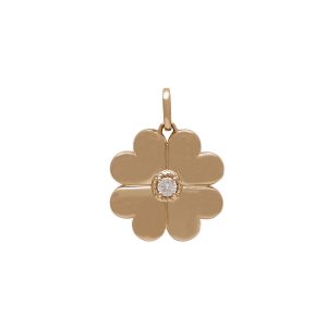 Ava Large Clover Charm 14K Yellow Gold