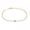 3mm Floating Emerald Bracelet with Small Box Chain