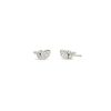 Marquise and Trio Diamond Stud Earrings in 14K White Gold