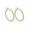 1" Thin Diamond Hoops in 18K Yellow Gold
