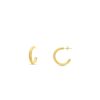 4mm x 25mm Chubby Hoop Earrings in 14K Yellow Gold