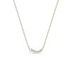 Graduated Prong Diamond Curve Necklace in 14K White Gold