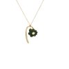 Petite Bonded Flower Pendant - Green Opal & Green Tourmaline