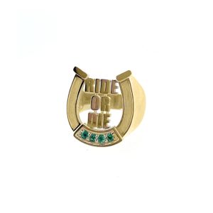 Emerald Ride or Die Ring in 18K Yellow Gold - Size 7