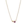 Mini Capella Necklace with Pink Sapphire and Citrine in 14K Yellow Gold