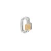 Embossed Chubby Medium Lock, Mixed Metal