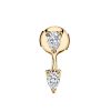 Pear Diamond Orbit Earring in 18K Yellow Gold - Single