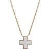 Mother of Pearl Inlay Heirloom Necklace 14K Yellow Gold