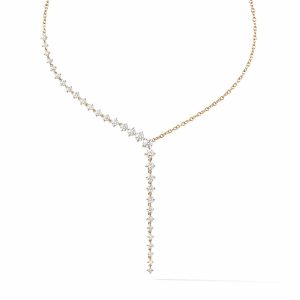Aria Cascade Necklace in Yellow Gold