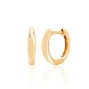 Dome Huggie Earrings in 14K Yellow Gold