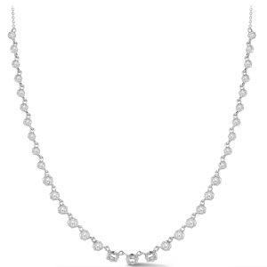 Small Vanguard Riviera Necklace in 18K White Gold
