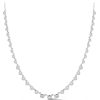 Small Vanguard Riviera Necklace in 18K White Gold