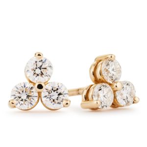 Diamond Tribloom Studs
