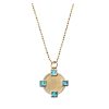 Club Charm Blue Topaz in 18K Yellow Gold