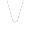 Mini Diamond Chevron Necklace in 14K White Gold
