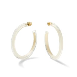Cream Medium Groovy Jelly Hoops