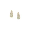 Baby Diamond Pave Claw Earrings in 18K Yellow Gold
