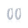 Petite Diamond Hoops in 18K White Gold