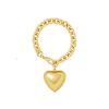 Puffy Heart Bracelet in Gold