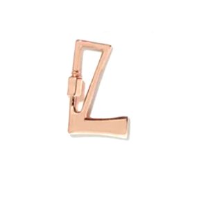 Small Letter "L" Lock in 14K Yellow Gold