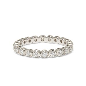 Lilly Illusion Eternity Band with Round Diamonds in 14K Gold