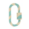 Medium Lock with Turquoise Enamel in 14K Yellow