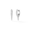 Mini Lola Needle Earrings with Diamonds in 18K White Gold