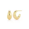 Gold Jumbo Dome Hoop Earrings