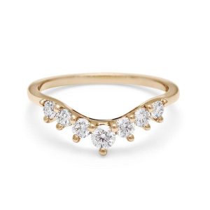 Cosmic Tiara Curve Band in 14K Yellow Gold