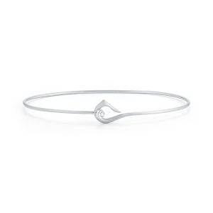 Penelope Hook Bangle in 18K White Gold