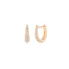 Diamond Mini Maeve Huggie Earrings in 14K Yellow Gold