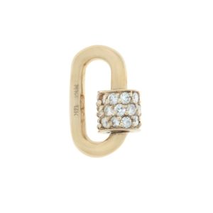 Stoned Chubby Babylock with Diamonds in 14K Yellow Gold