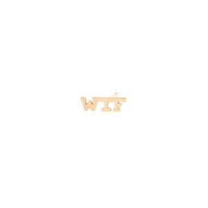 (Single) WTF Stud in 14K Yellow Gold