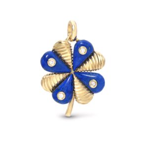 Talisman Clover Charm in Lapis