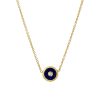 Mini Compass Necklace in Lapis