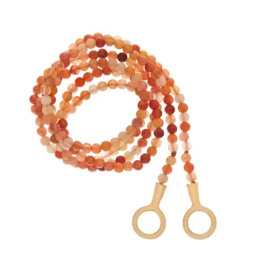 Itty Bitty Orange Agate Strand with 14K Yellow Gold - 18"