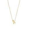 Mini Letter Necklace 14K Yellow Gold F
