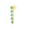 Single Multi Emerald Chain Stud in 14K Yellow Gold