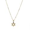 Star of David Pendant on Petite Dezi Chain in 14K Yellow Gold