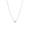 Floating Diamond Bezel Necklace in 14K White Gold