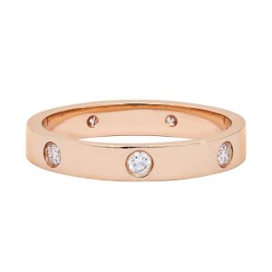 Medium Diamond Les Points Stackable Band