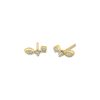 Small Mixed Cut Diamond Curved Studs in 14K Yellow Gold