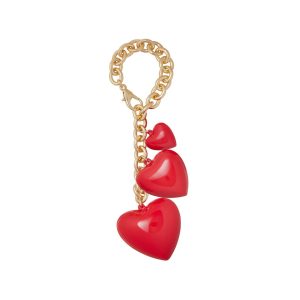 The Puffy Heart Bag Charm - Cherry Red
