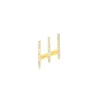 Diamond Triple Huggie Illusion Stud Earring in 14K Yellow - Left